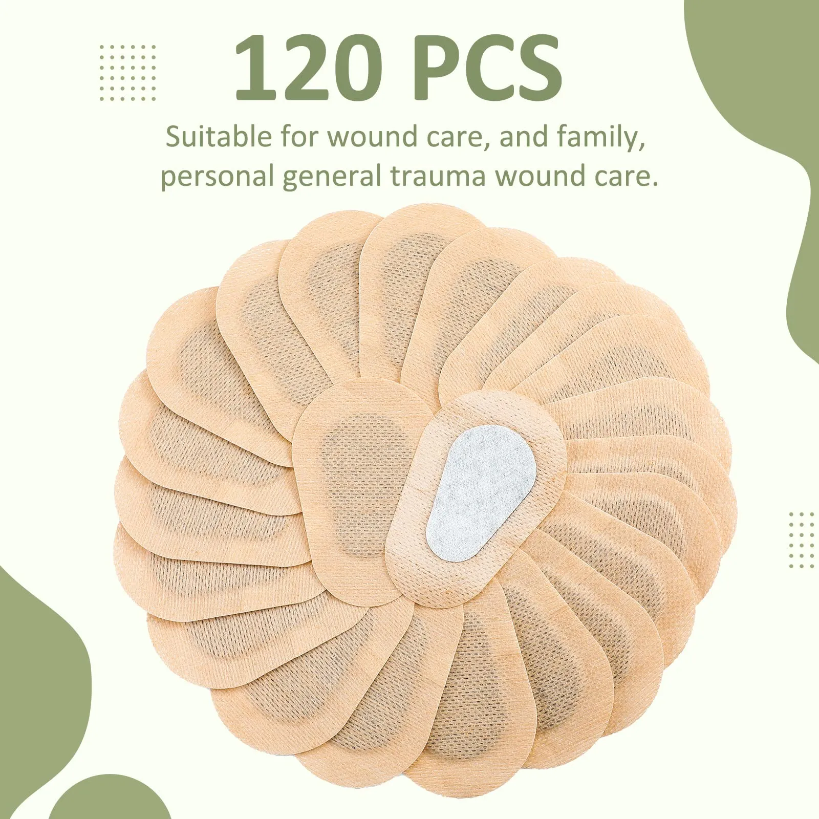 120 Pcs Adhesive Eye Patches, Eye Patches for Adults Eye Pad Disposable Eyepatch Latex Free Adhesive Bandages for Baby Kids (Nude,3 x 2 Inch) Nude 3 x 2 Inch