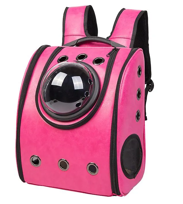 32*20*40cm yellow Space capsule pet backpack PU pet breathable bag small cat and dog outing backpack AZ22012