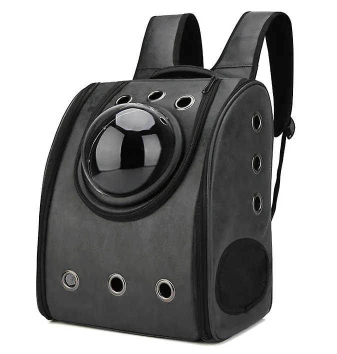 32*20*40cm yellow Space capsule pet backpack PU pet breathable bag small cat and dog outing backpack AZ22012