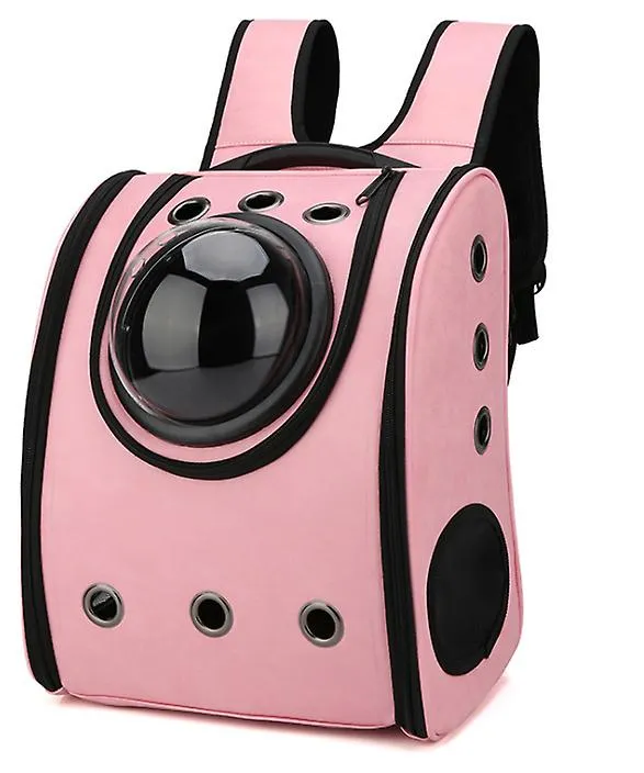 32*20*40cm yellow Space capsule pet backpack PU pet breathable bag small cat and dog outing backpack AZ22012