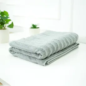 Anko Australia 100% Cotton 700 GSM Large Ribbed Bath Towel | Set of 1 | Super-Soft, Absorbent, Quick-Drying | Grey Towel for Men, Women & Kids | 135x68 cm |Travel, Gym, Spa Towel