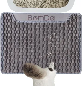 Cat Litter Mat, Large Kitty Litter Box Trapping Mat, 23x17'' Honeycomb Double Layer Urine & Waterproof, Washable Easy Clean, Litter Mats for Floor Less Waste, Anti-Slip