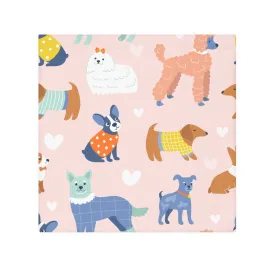 Cute Dog Pattern Face Towel, Pet Lover Gift, Bath Towel, Dog Grooming Accessory,