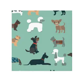 Cute Dog Pattern Face Towel - Pet Lover Gift, Dog Mom Towel, Bathroom Decor, Fun