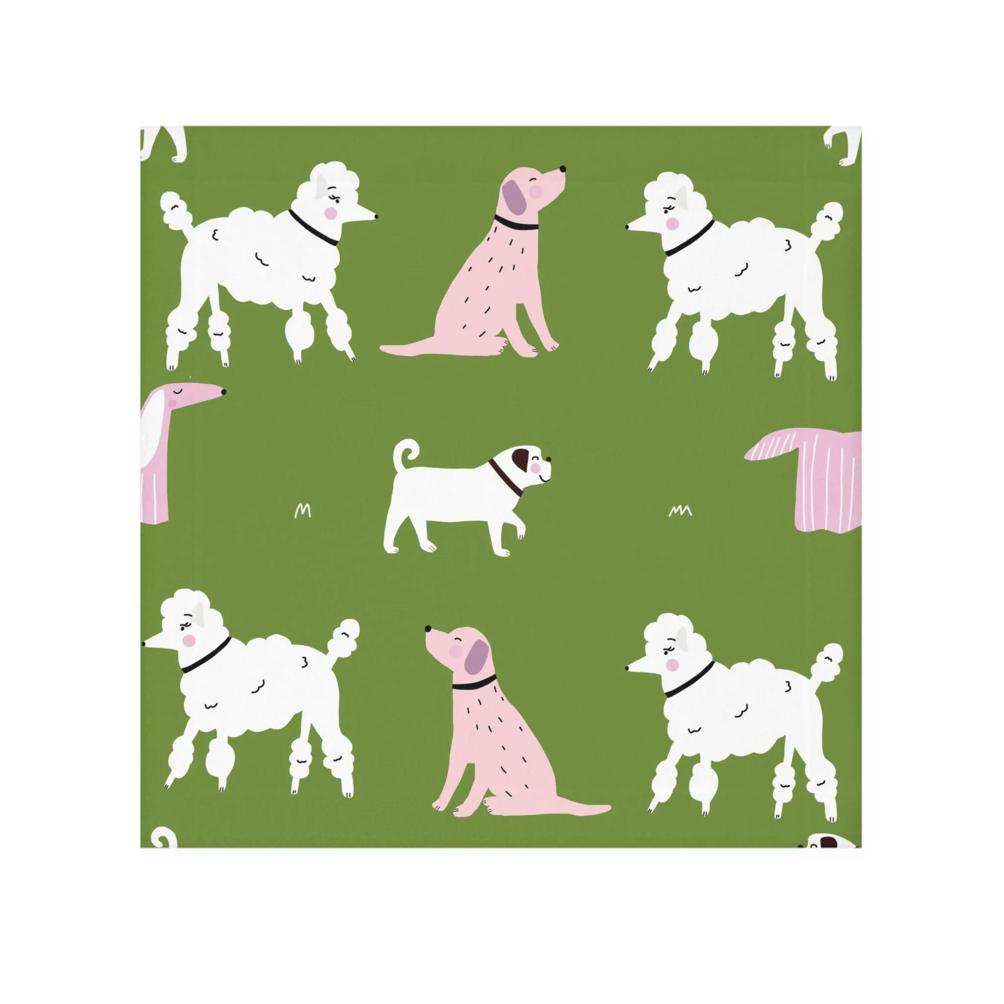 Cute Dog Pattern Face Towel, Pet Lover Gift, Fun Bathroom Decor, Dog Owner
