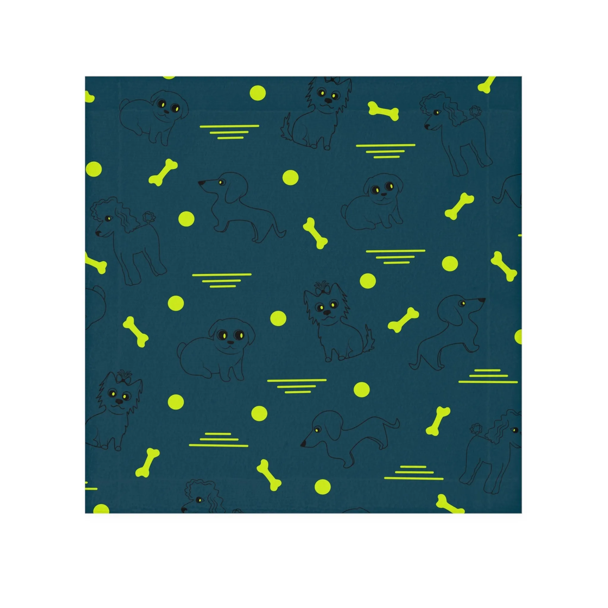 Cute Dog Pattern Face Towel, Pet Lover Gift, Spa Towel, Bath Accessories,