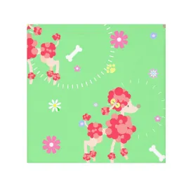 Cute Poodle Face Towel, Fun Dog Towels, Floral Bath Towel, Unique Pet Gift,