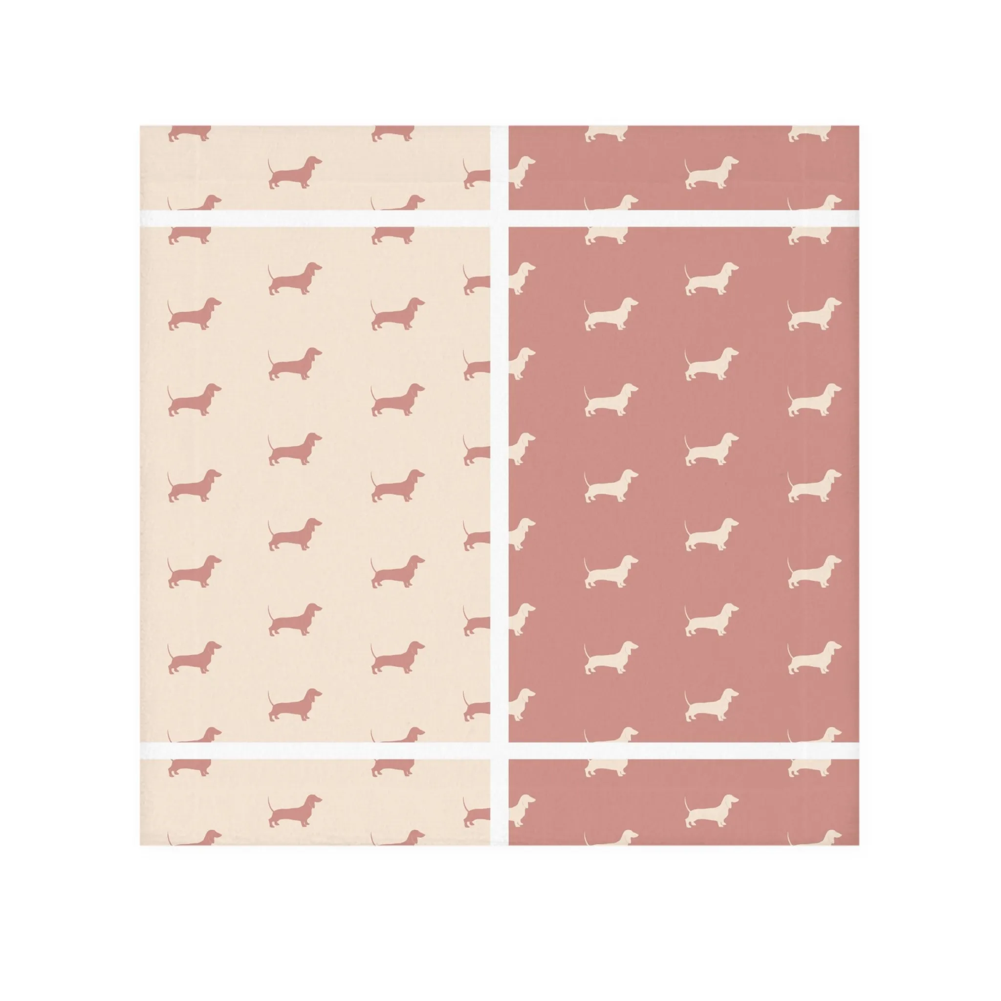 Dachshund Pattern Face Towel, Dog Lover Gift, Kitchen Towel, Bathroom Towel, Pet