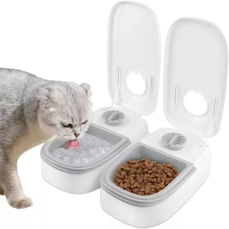 Dog Feeder Cat Automatic Feeding Water Bowl