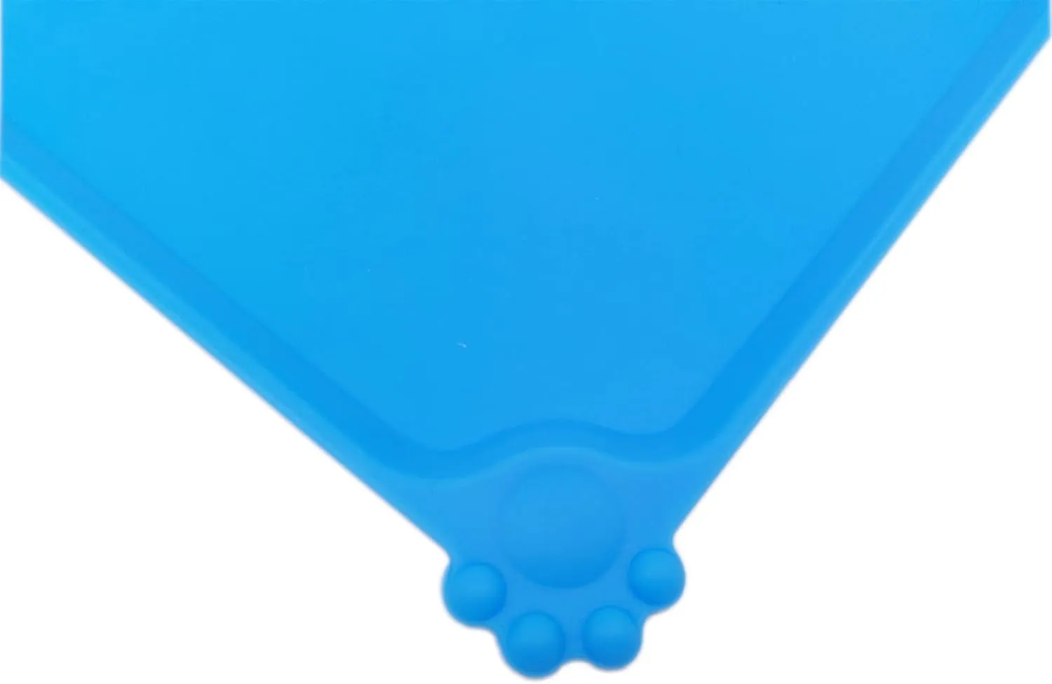 Dog Food Mat, Extra Thick Waterproof Silicone Dog Feeding Mat, Raised Edges Non-Skid Spill Proof Pet Feeding Mat, Blue, Small: 11.8X18.5X0.06 Inch