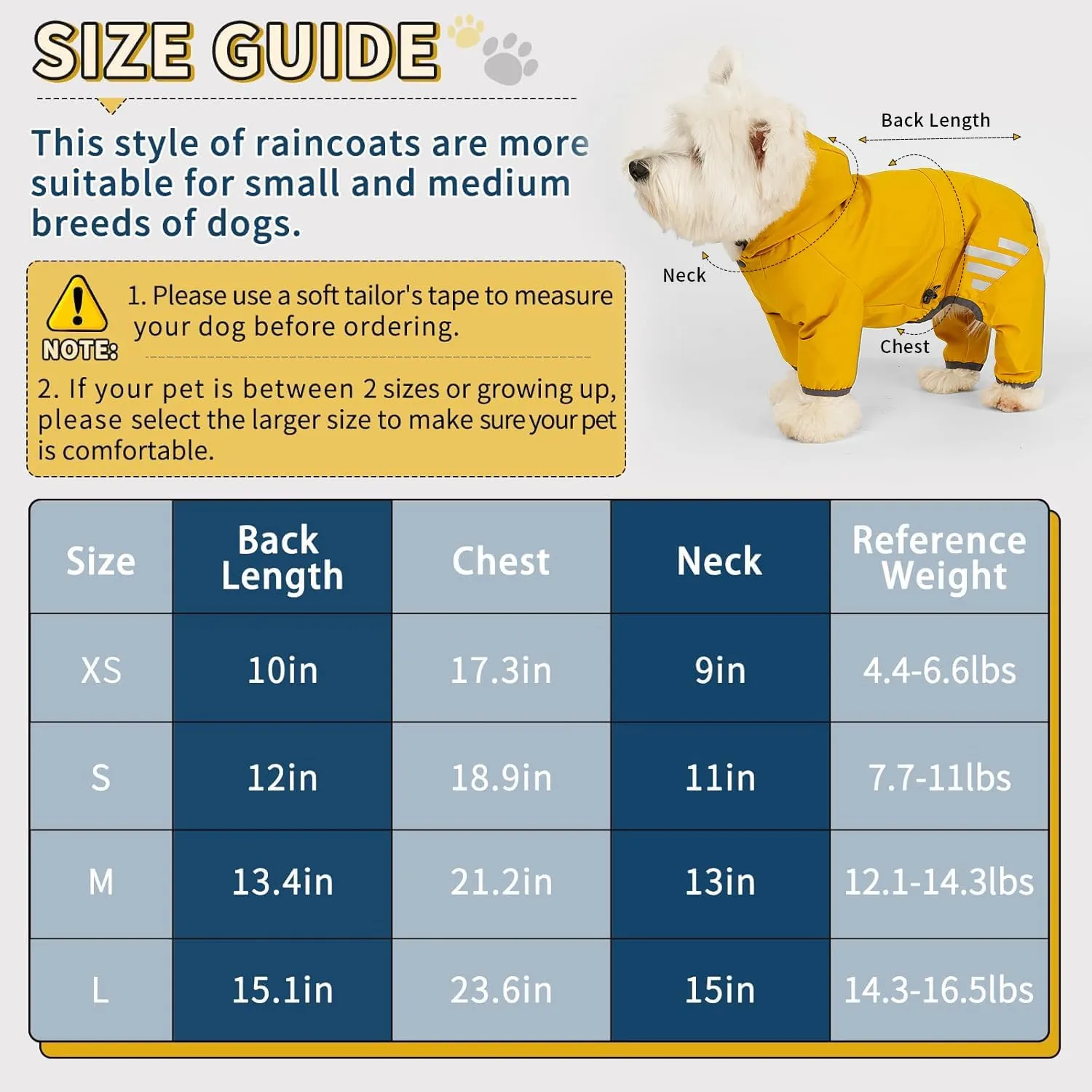 Dog Raincoat, Waterproof Dog Rain Jacket with Hood, Rain Coat with Leash Hole, Reflective Strap for Small Medium Dogs, Outdoor Adventures/Walking Lightweight Puppy (Blue,M)
