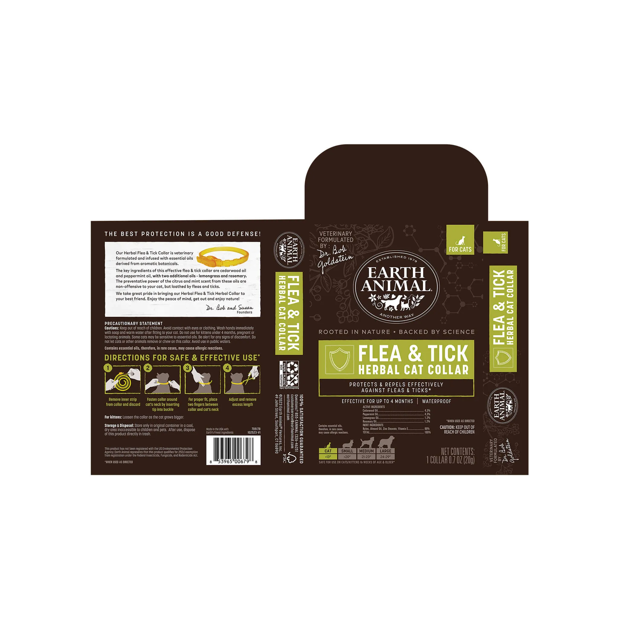 Earth Animal Nature's Protection Flea & Tick Collar for Cats