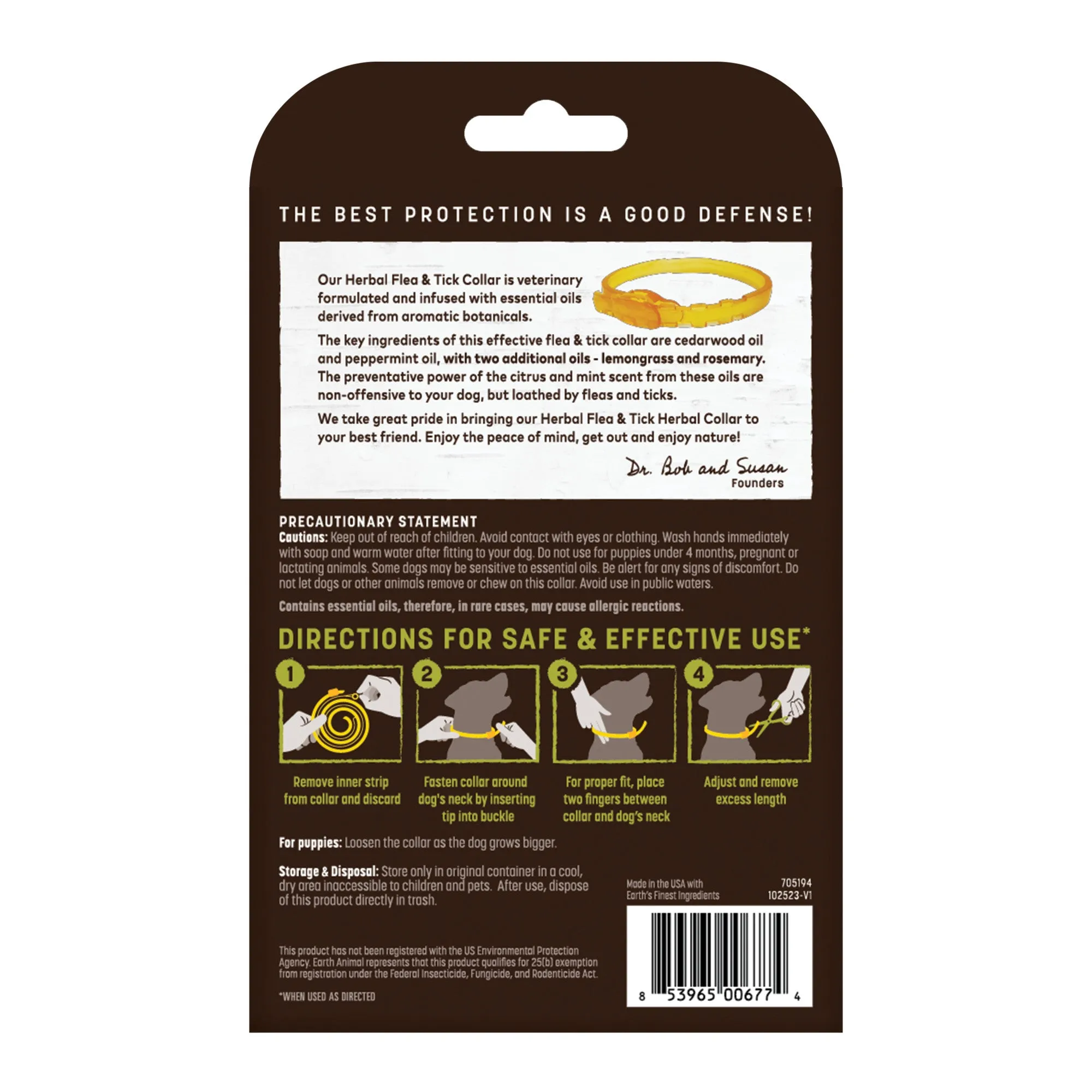 Earth Animal Nature's Protection Flea & Tick Collar for Dogs