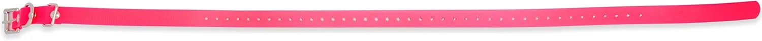 Educator Biothane Dog Collar, Waterproof, Odorproof, Metal Buckle and D Ring, Adjustable for Custom Fit, Cool and Comfortable, for Small, Medium, or Large Dogs, 3/4-Inch, Pink