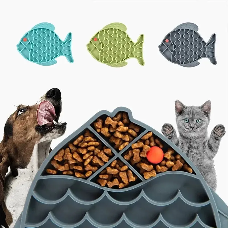 Fish Shape Lick Mat Slow Feeder