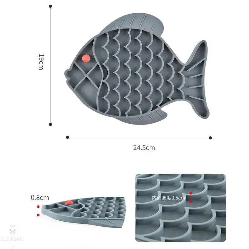 Fish Shape Lick Mat Slow Feeder