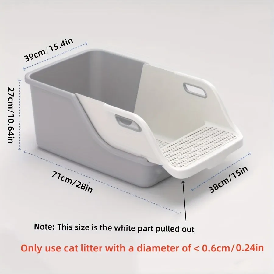 Foldable Semi Auto Cat Litter Box with Sifter Shovel - APS53