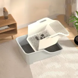 Foldable Semi Auto Cat Litter Box with Sifter Shovel - APS53