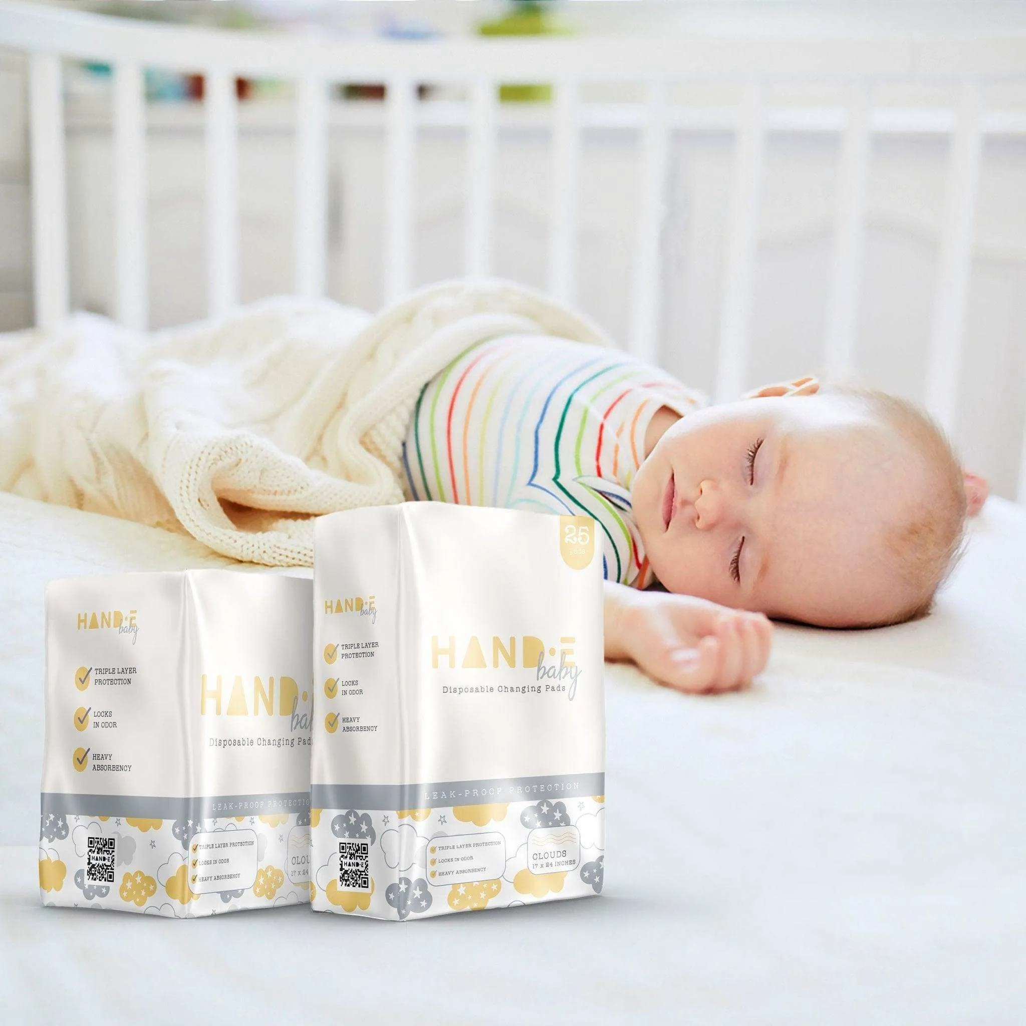 Hand-E Playful Baby Disposable Changing Pads