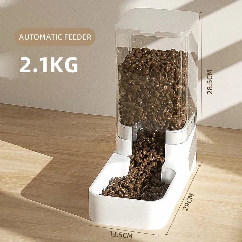 HOOPET Automatic Pet Feeder and Water Bowl – Transparent Food Storage Dispenser for Pets