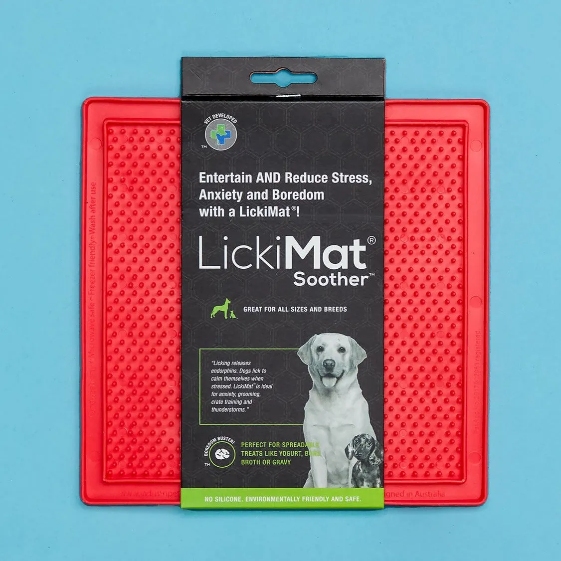 LickiMat Classic Soother Enrichment Lick Mat for Dogs - 10 Colours