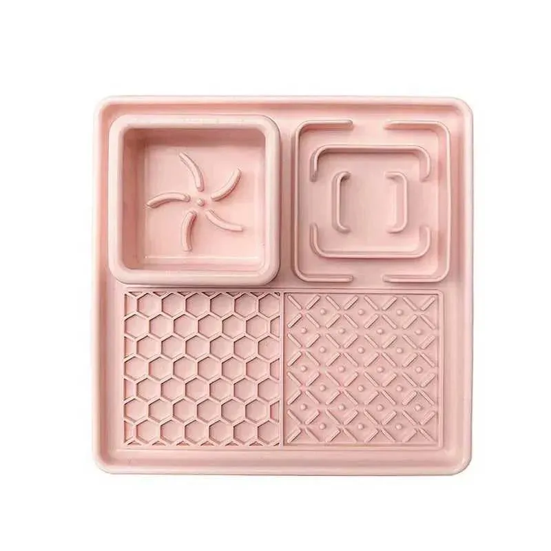 New Pet Dog Cat Tableware Anti-choking Bowl Food Grade Organosilicon Suction Cup Multifunctional Slow Food Mat Dog Licking Mat