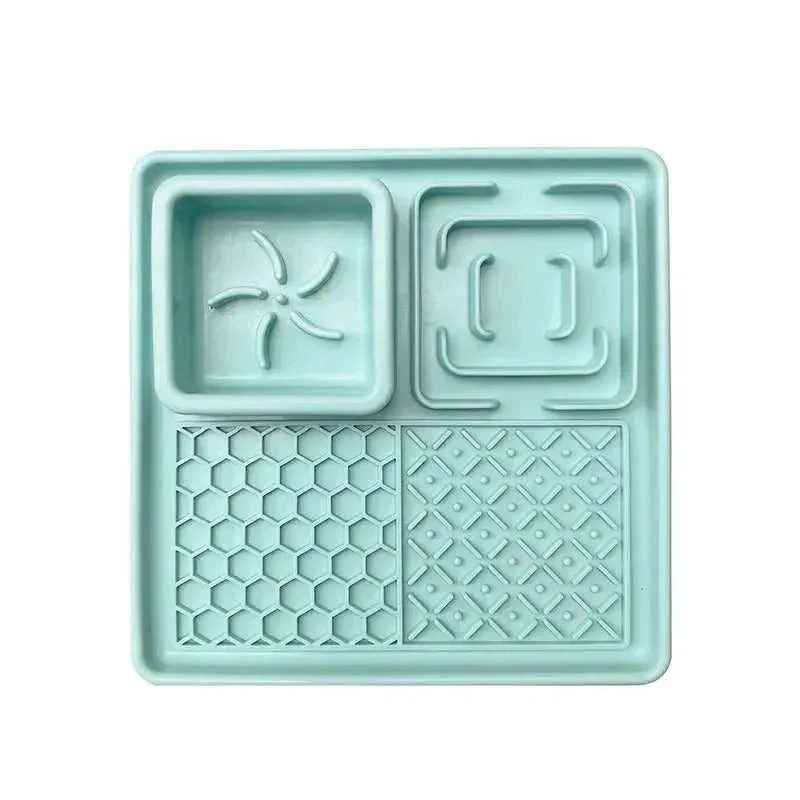 New Pet Dog Cat Tableware Anti-choking Bowl Food Grade Organosilicon Suction Cup Multifunctional Slow Food Mat Dog Licking Mat