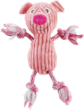 Outward Hound Ranch Roperz Pig Plush Squeaky Dog Toy