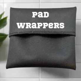 Pad Wrappers Solid Black  – Convenient, Reusable, Waterproof, and Breathable