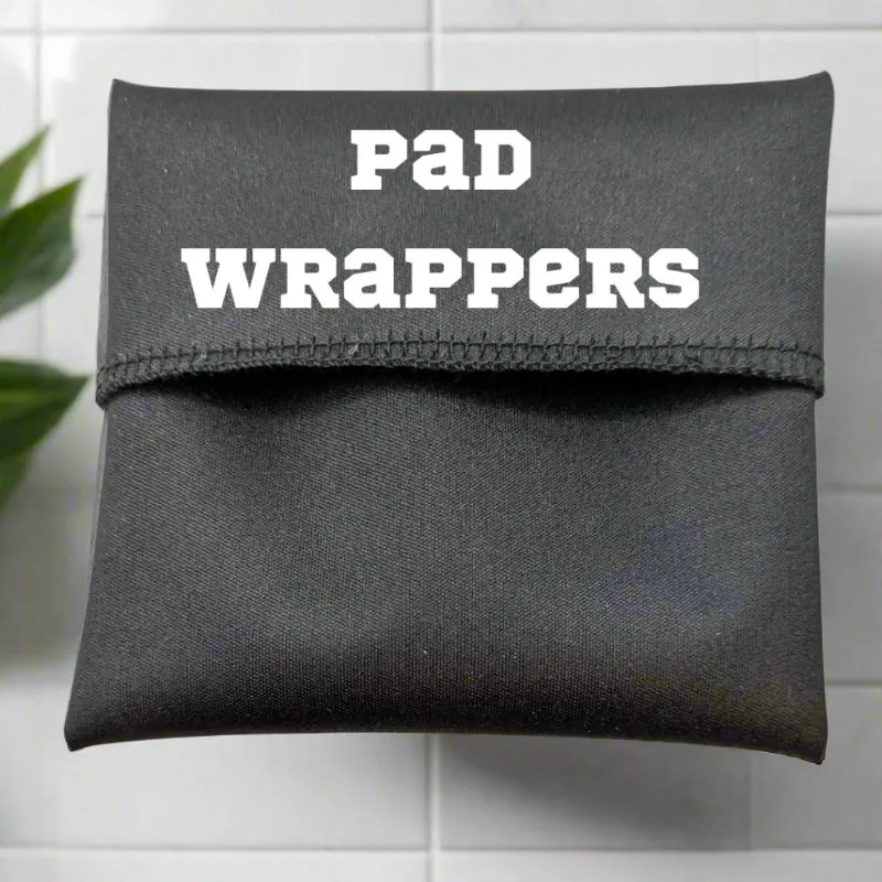 Pad Wrappers Solid Black  – Convenient, Reusable, Waterproof, and Breathable