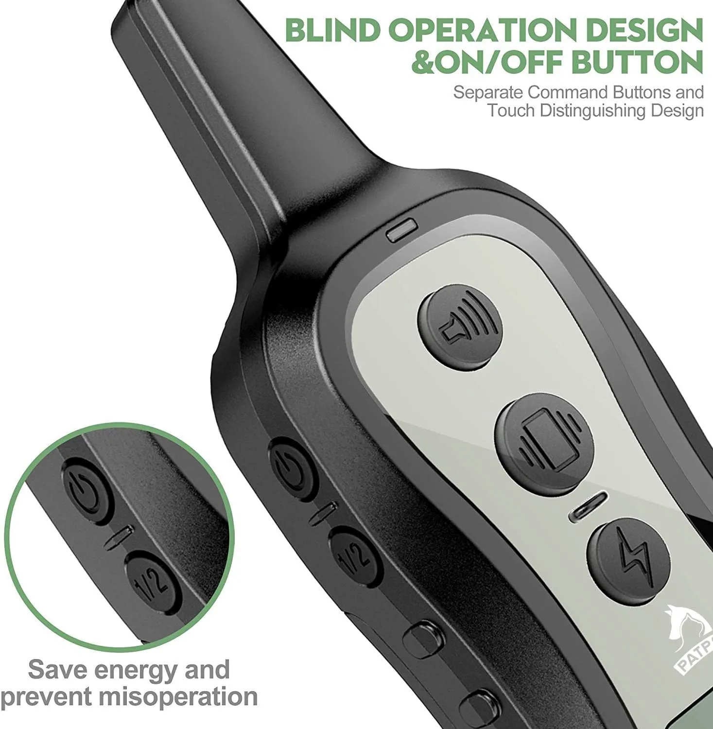PATPET Dog Training Collar Shock Collar with Remote - 3 Training Modes, Beep, Vibration and Shock, Up to 1000 ft Remote Range, Rainproof for Small Medium Large Dogs