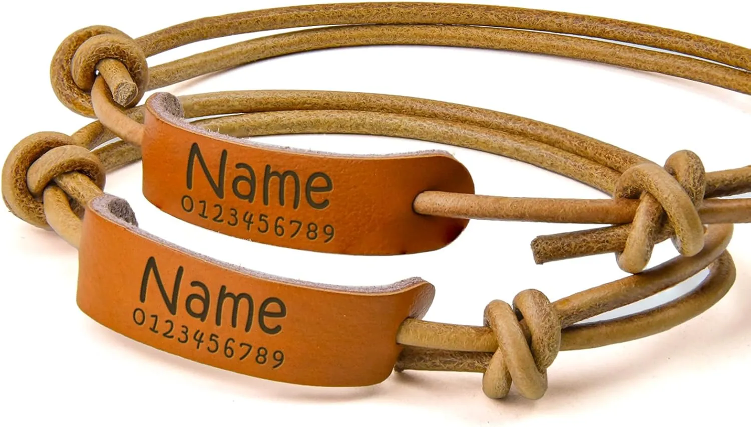 Personalized Leather Cat Collar - Custom ID Tag Collar for Cats & Small Boy Girl Kittens, Added Safety Adjustable & Soft Cute Cat Collars with Pet Name & Phone Number (Medium)