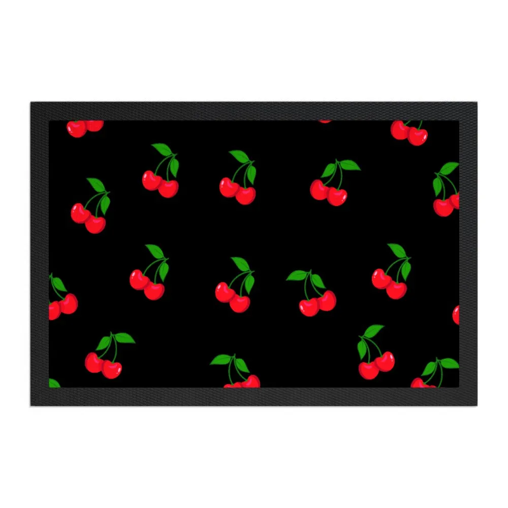 Pet Bowl Mats - Black Cherries