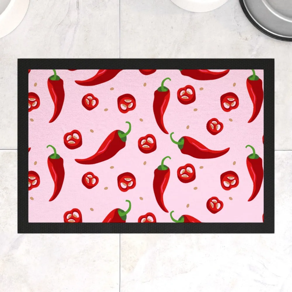 Pet Bowl Mats - Chilli