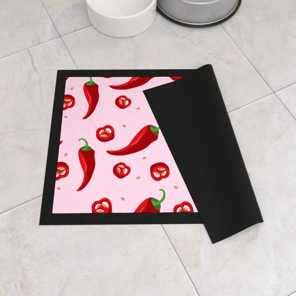Pet Bowl Mats - Chilli