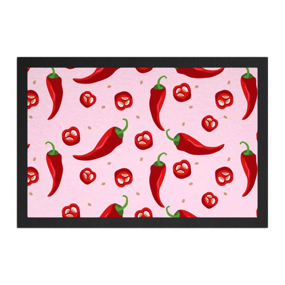 Pet Bowl Mats - Chilli
