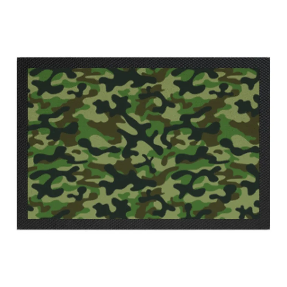 Pet Bowl Mats - Green Camo
