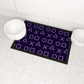 Pet Bowl Mats - Neon Gamer