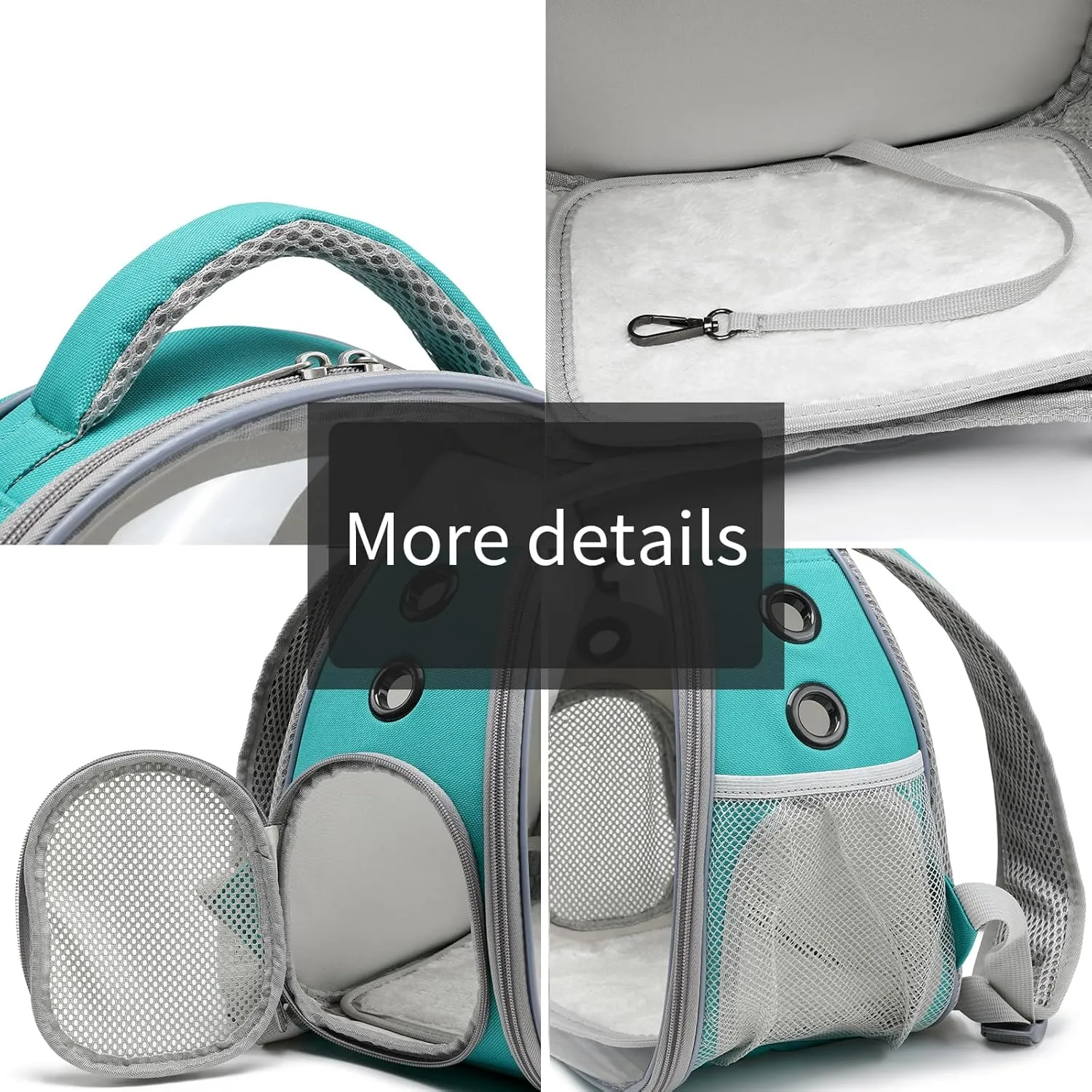 Portable Travel pet Backpack Carrier Hamster Bag Guinea Pig Bird Small Dog cat Turtle Carrier Rabbit Cage Squirrel Bearded Dragon Breathable Hangbag (Green)