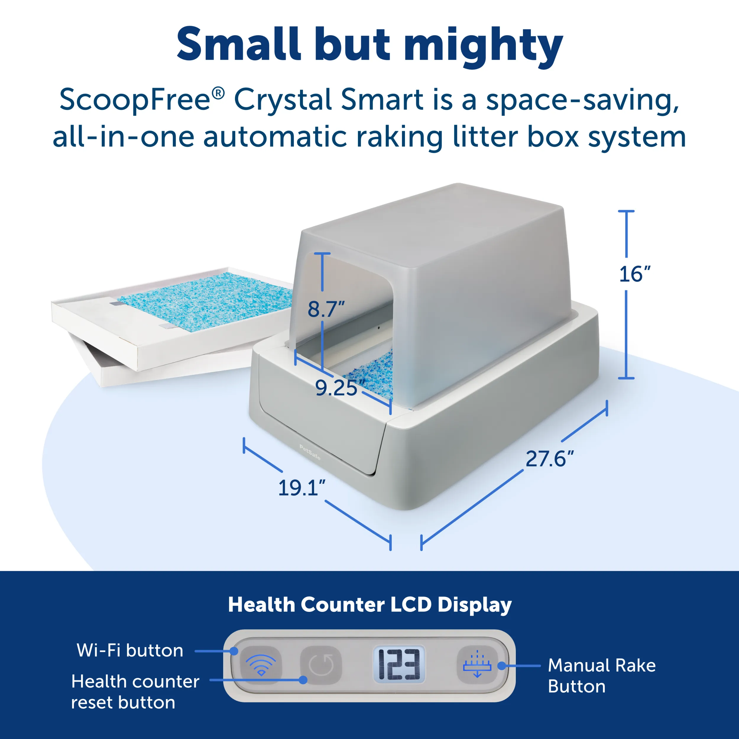 ScoopFree® Crystal Smart Front-Entry Self-Cleaning Litter Box