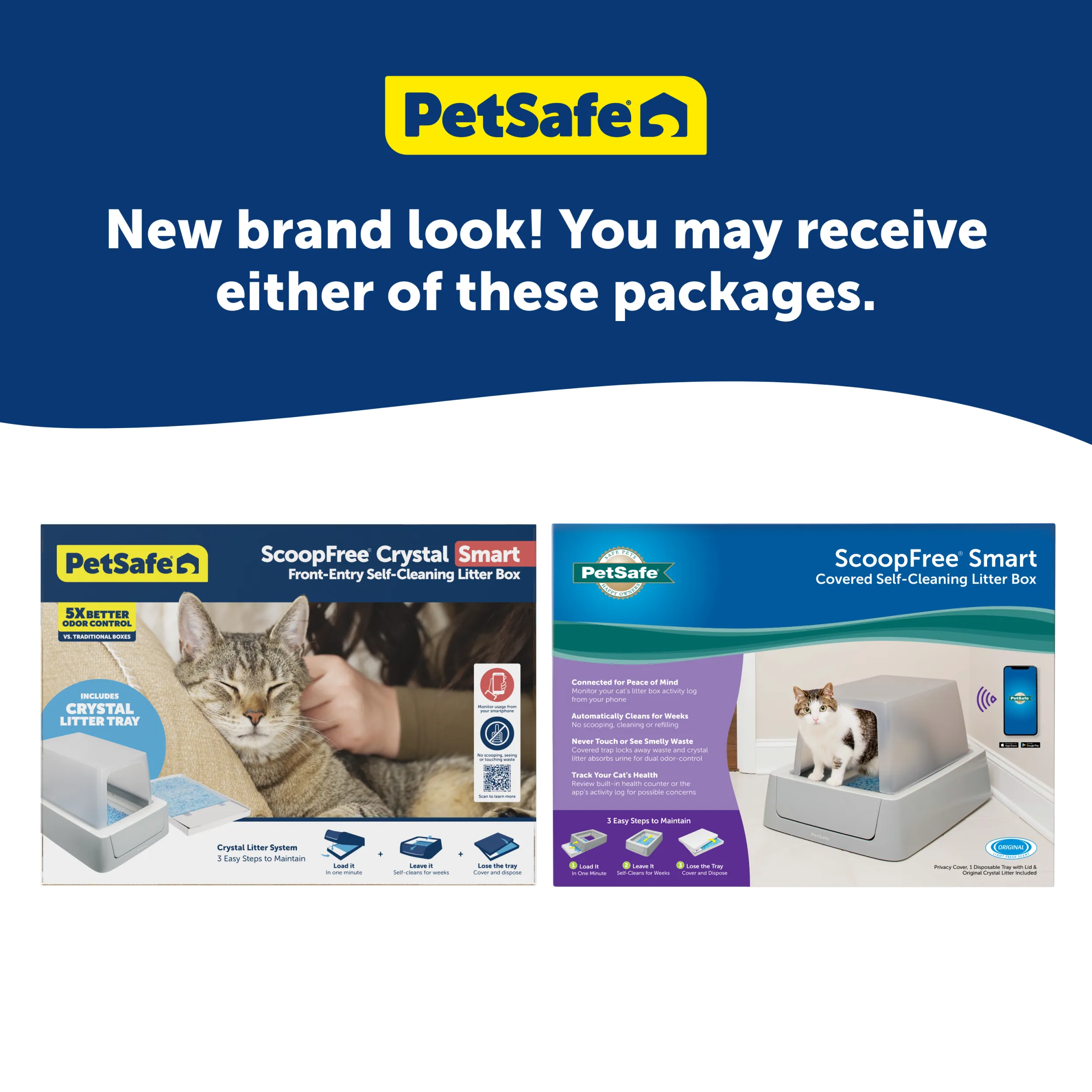 ScoopFree® Crystal Smart Front-Entry Self-Cleaning Litter Box