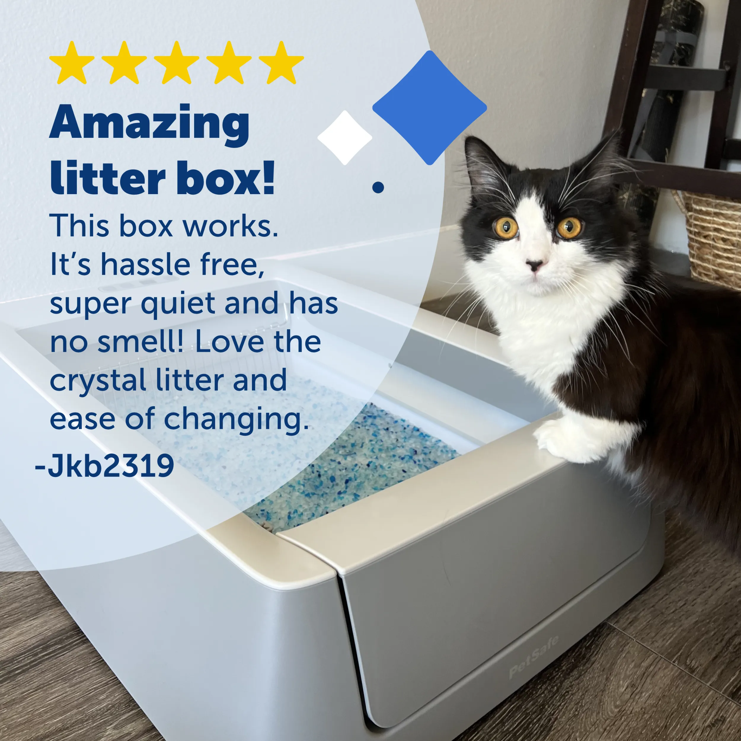 ScoopFree® Crystal Smart Self-Cleaning Litter Box