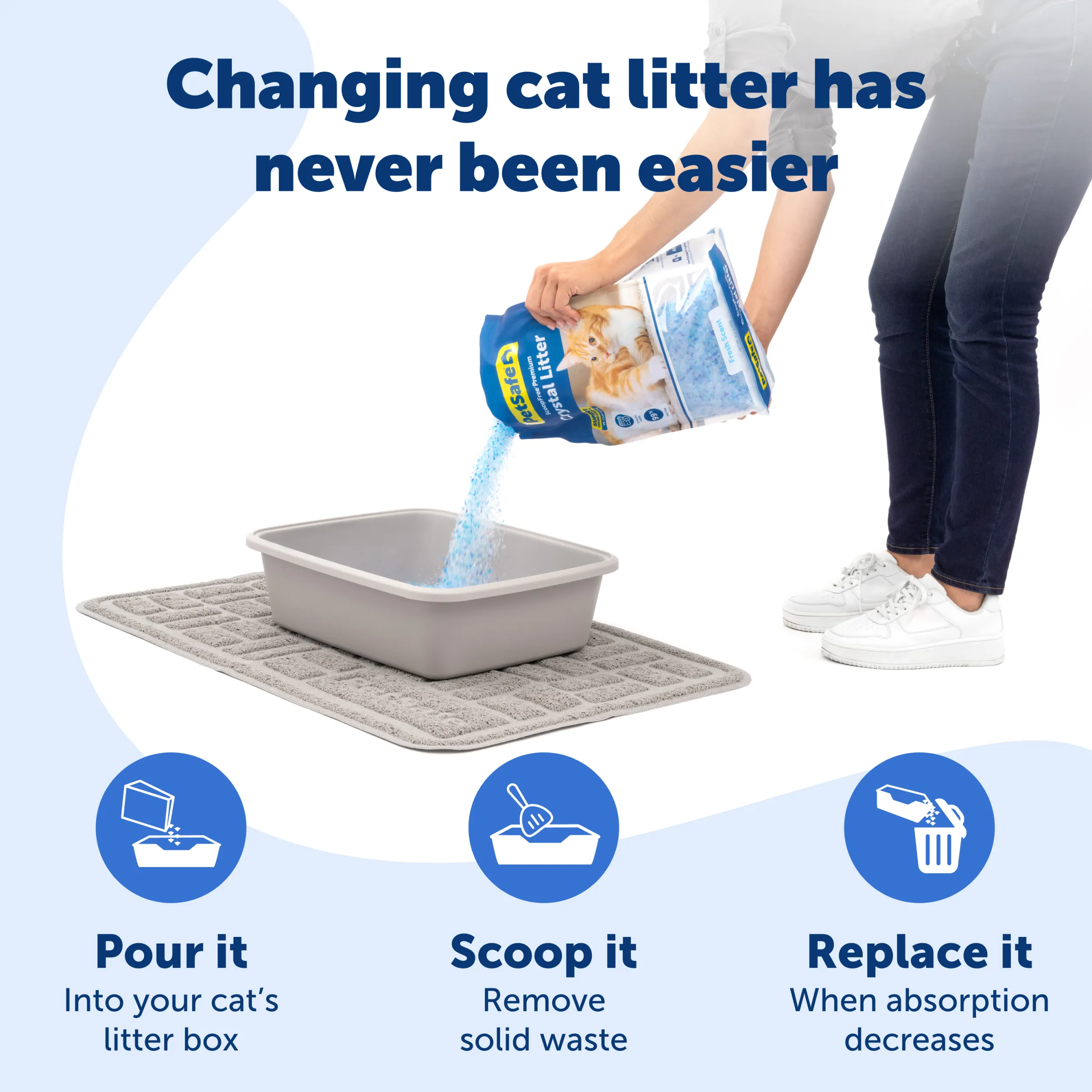 ScoopFree® Premium Crystal Litter 8 lb Bag, Fresh, 3-pack