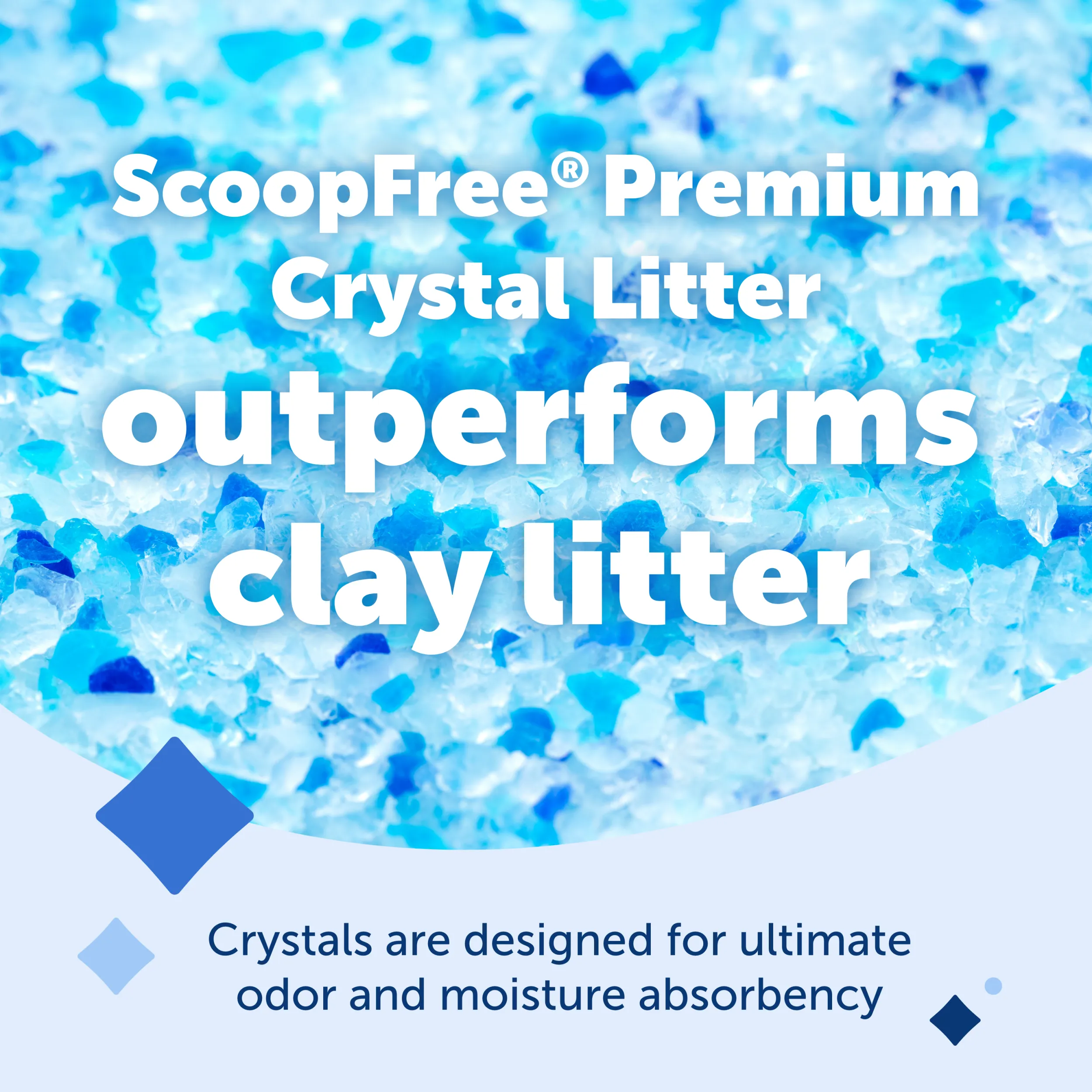 ScoopFree® Premium Crystal Litter 8 lb Bag, Fresh, 3-pack