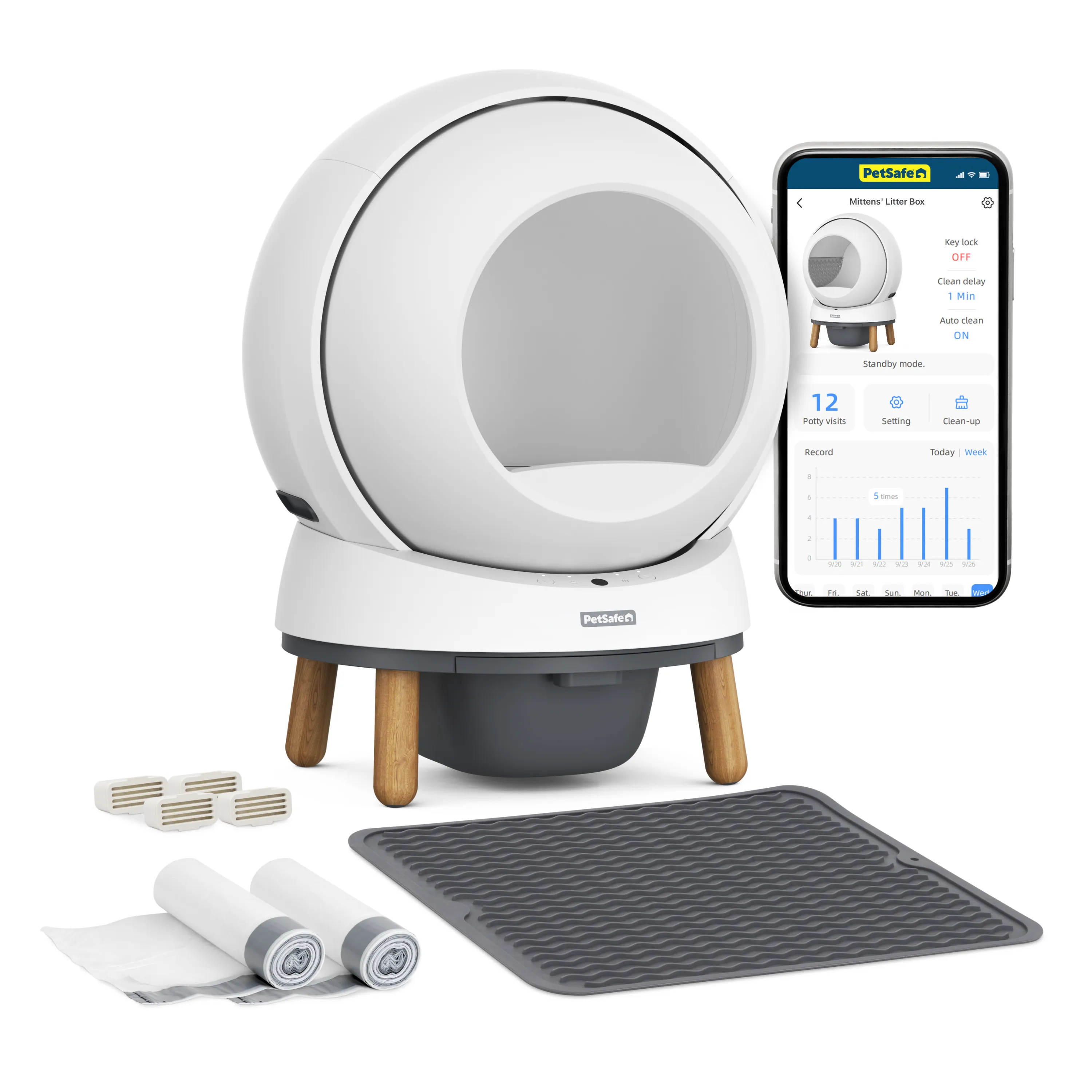 ScoopFree® SmartSpin™ Self-Cleaning Litter Box Bundle