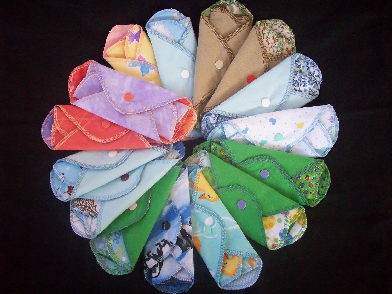 Set of 6 MamaBear LadyWear Quick-Dry menstrual pad, pantiliner - Light/Medium Flow