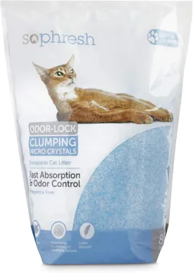 SO PHRESH Scoopable Odor-Lock Clumping Micro Crystal Cat Litter in Blue Silica 8 lbs.