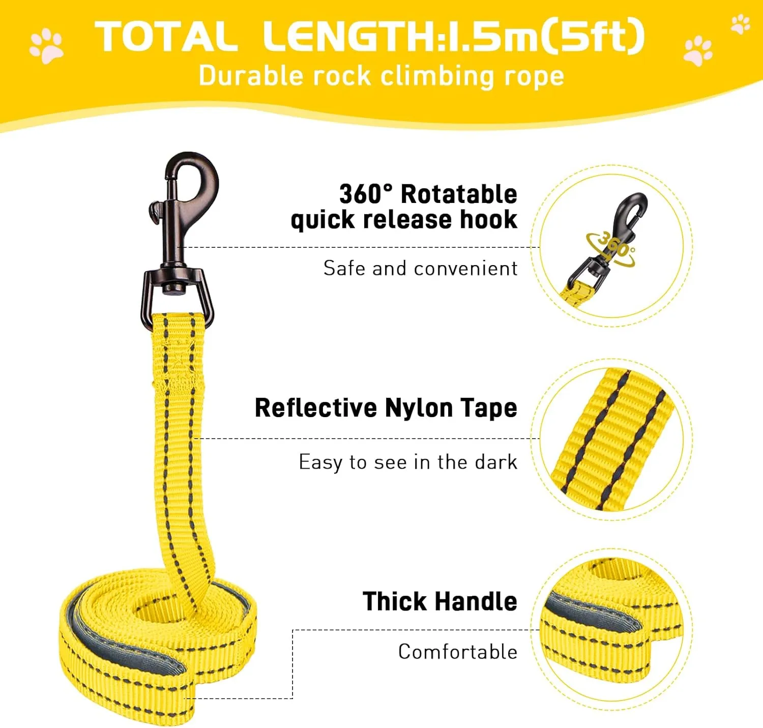 Soft Mesh Dog Harness and Leash Set, No Pull Puppy Harness and Leash Set, Reflective Step in Harness for Small Medium Dogs, Easy Walk Escape Proof Vest Harnesses (Yellow, S)