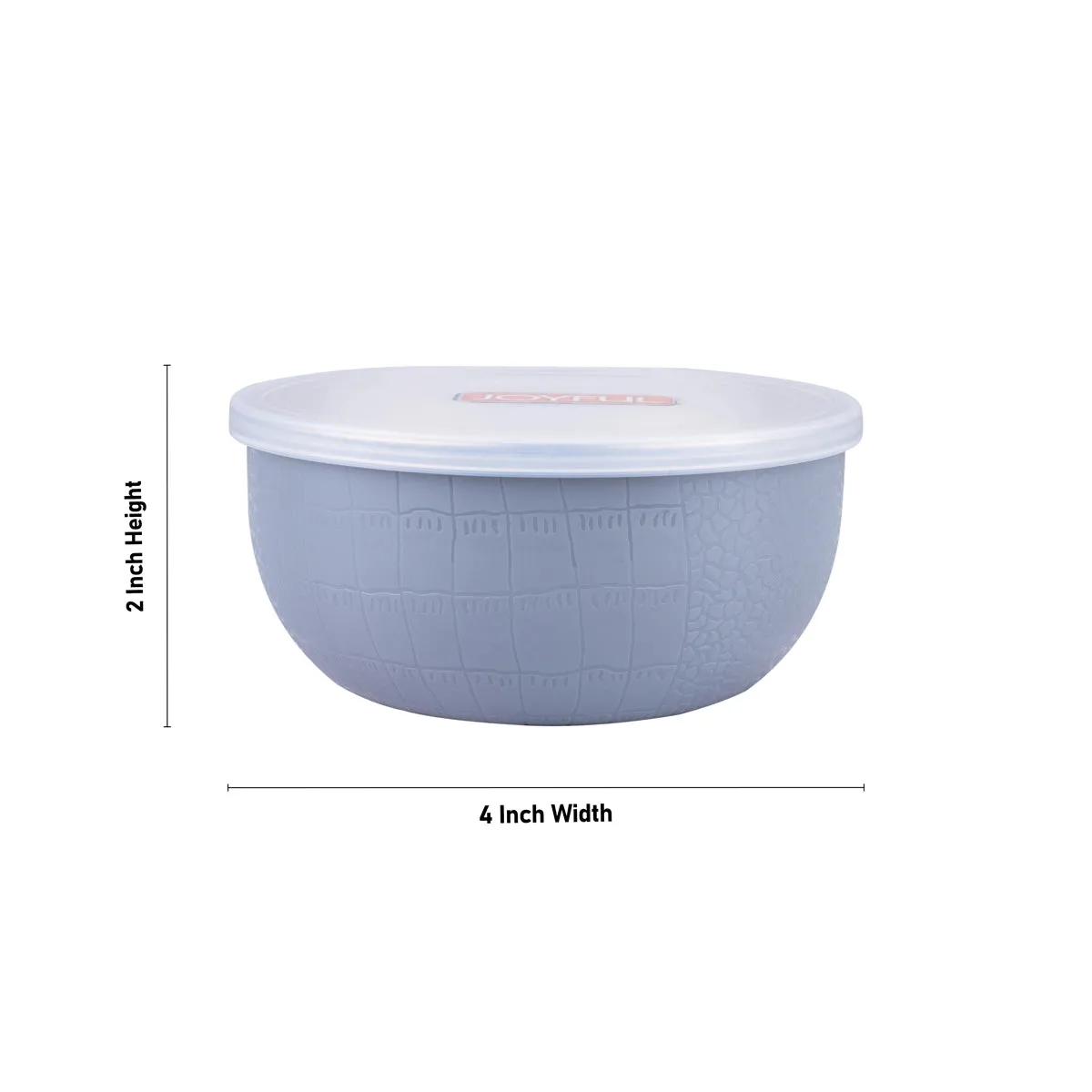 Stainless Steel Bowl with Plastic Lid - 2 x 4 Inches | Stainless Steel Cup for Home