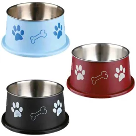 TRIXIE Long-ear bowl, stainless steel, plastic coated